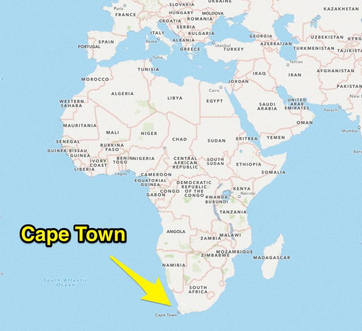 Cape Town city map South Afrika