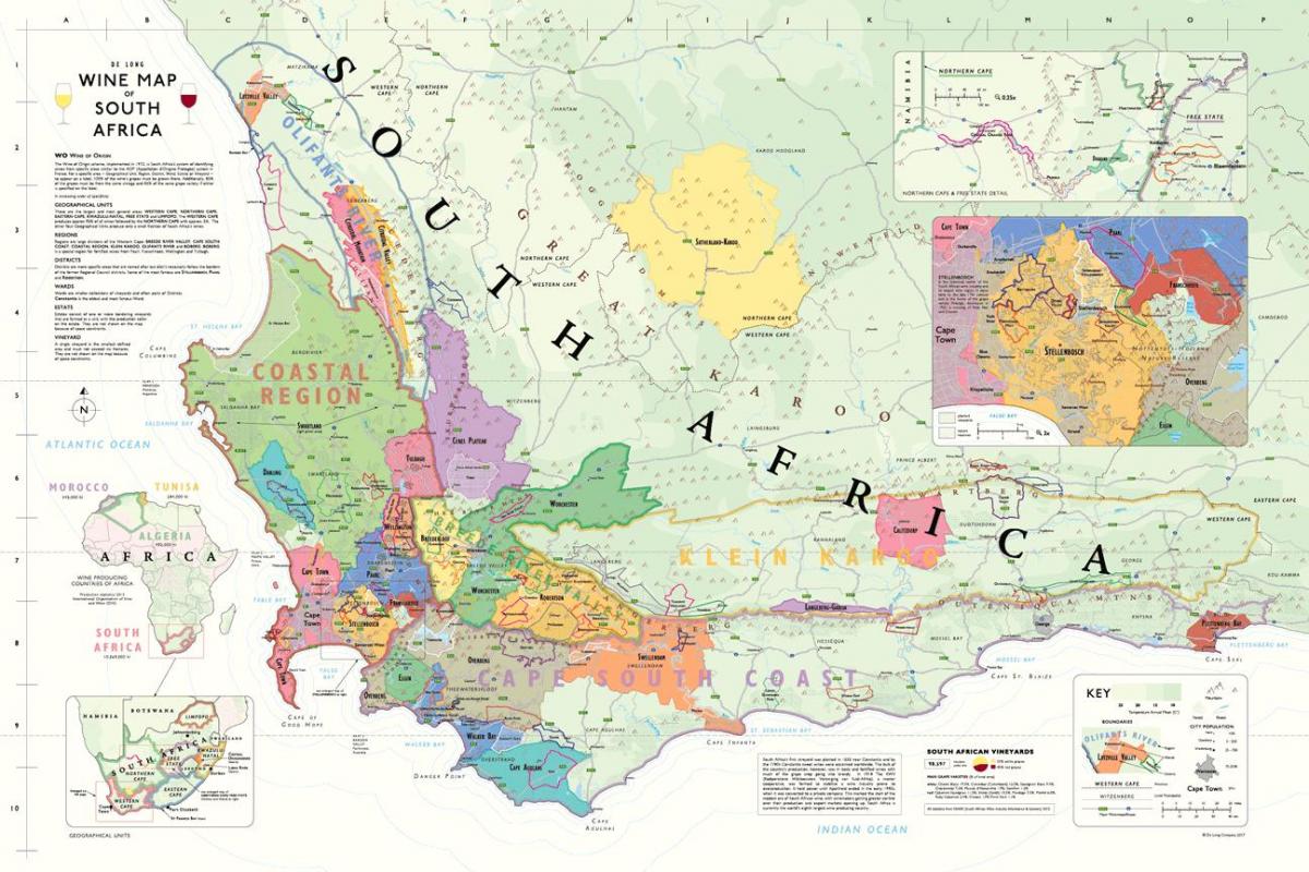 Karte von franschhoek Weingüter