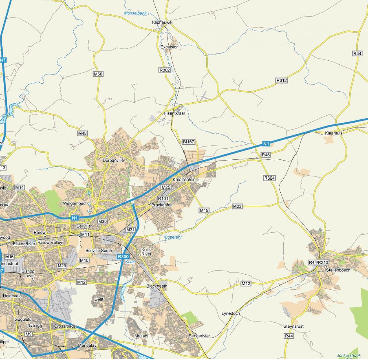 Karte von kraaifontein Kapstadt