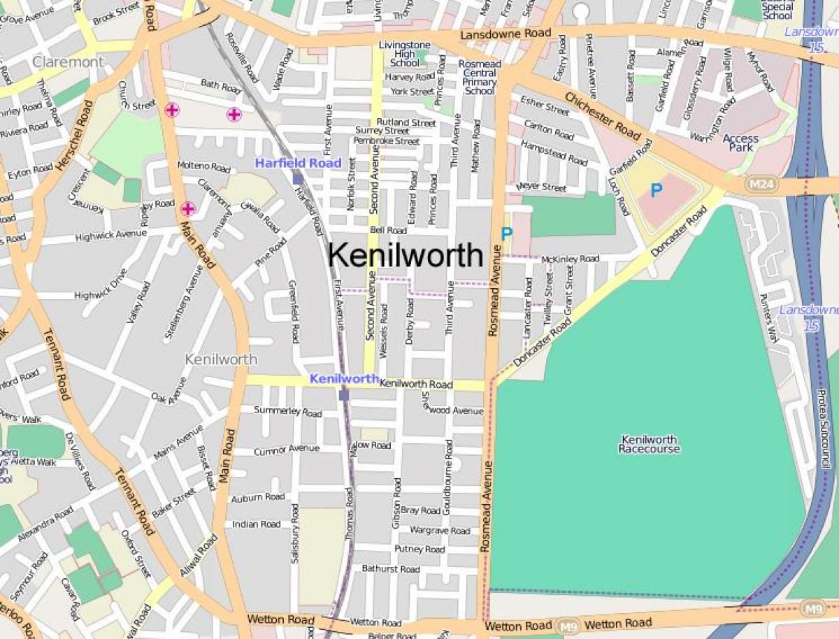 Karte von kenilworth, Cape Town