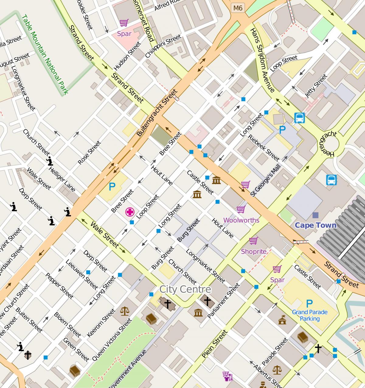 Karte von loop street Cape Town