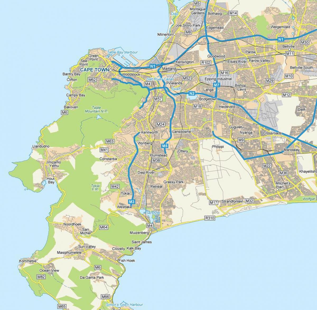 Karte von plumstead Cape Town