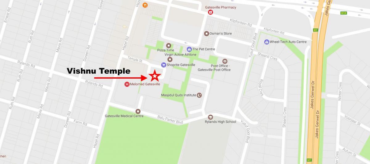 Karte von rylands Kapstadt