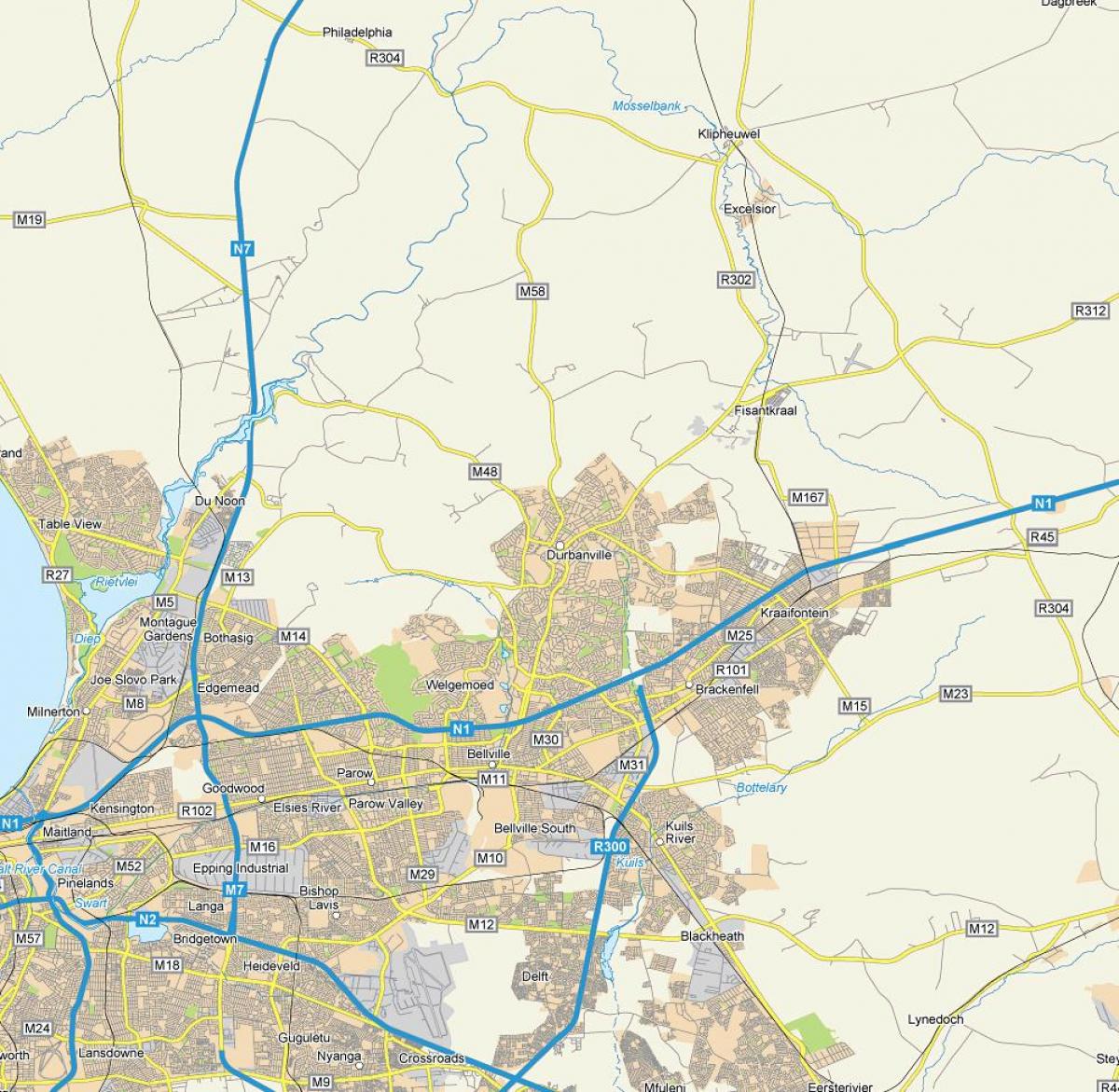 Karte von uitzicht durbanville