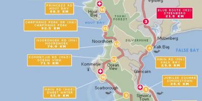 Karte von cape argus route