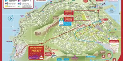 Karte von Cape Town city hop-on-hop-off-bus-tour