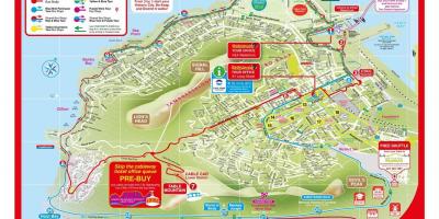 Hop-on-hop-off-bus in Kapstadt route anzeigen