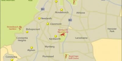 Karte von Cape Town southern suburbs
