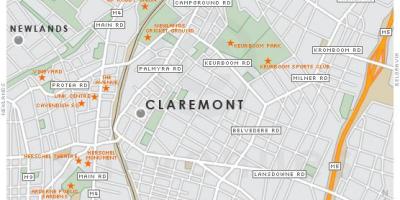 Karte claremont Cape Town