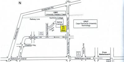 Karte der cput Kapstadt campus