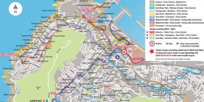 Karte von golden arrow-bus-route