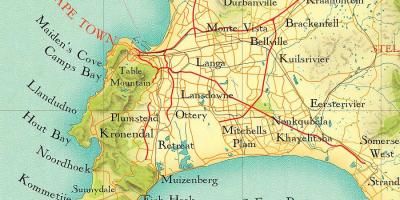 Lage von Kapstadt Karte