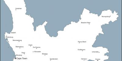 Leere Karte von Kapstadt