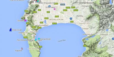 Karte von Karte von fish hoek und Umgebung