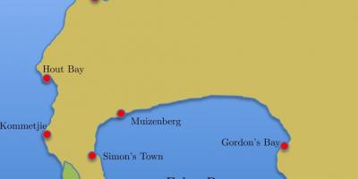 Karte von simon ' s town, Südafrika