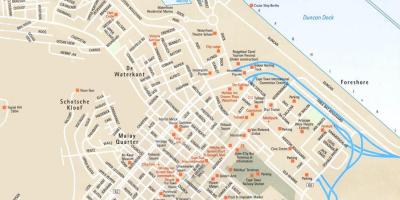 Karte von street-Stadtplan von Kapstadt und Umgebung