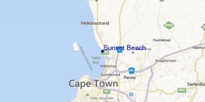 Karte von sunset beach Kapstadt