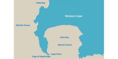 Map table bay Südafrika