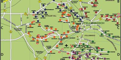 Karte der Weinstraße road map Cape Town